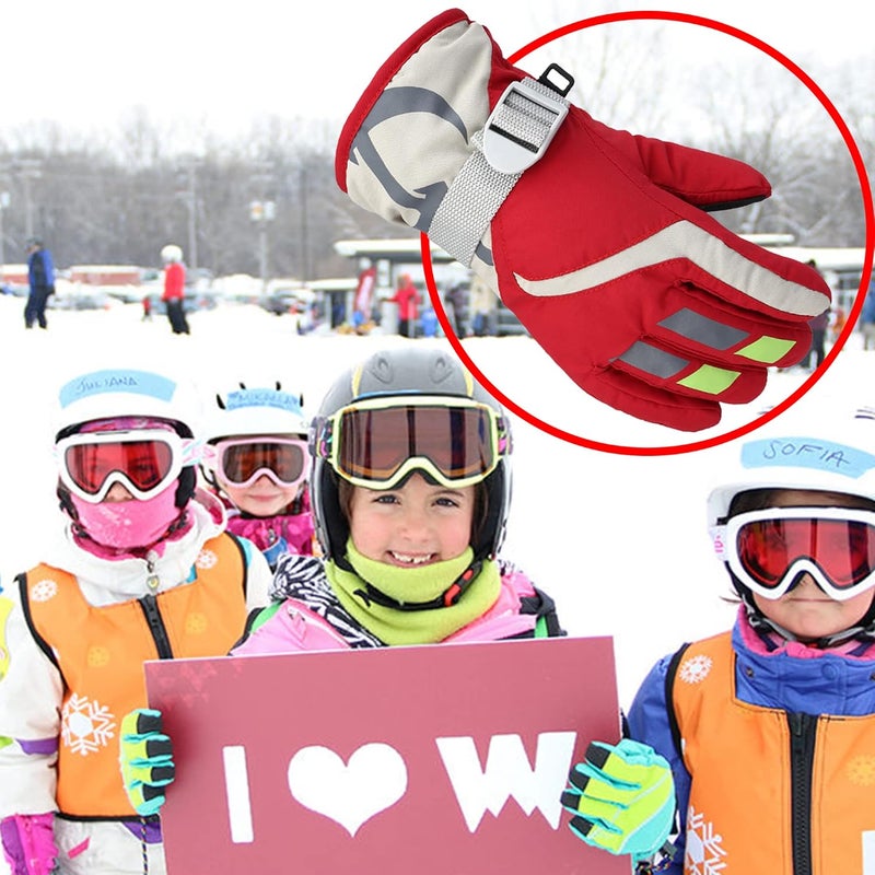 UTOWO Kids Winter Cold Weather Ski Gloves Boy-Girl Warm Windproof Snow Gloves for Snowboarding Sledding Cycling Toddler 3-6T - Image 2